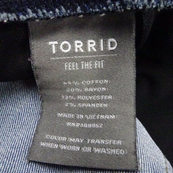 Torrid Women Feel the Fit Super Soft Lean Jean Size 2R - Picture 6 of 9